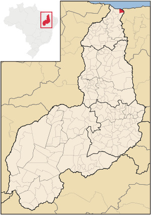 Figura 3 – Mapa de localização do Município de Cajueiro da Praia (PI),fonte: https://pt.wikipedia.org/wiki/Cajueiro_da_Praia. 