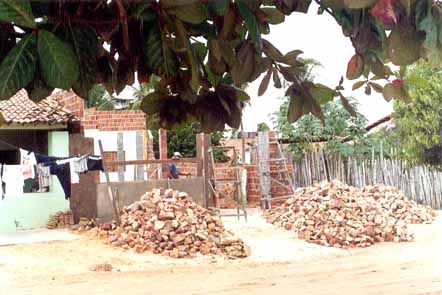 Figura 11 - Pedras escavadas durante a construção de uma residência. Foto: Ricardo Carranza, 2000.