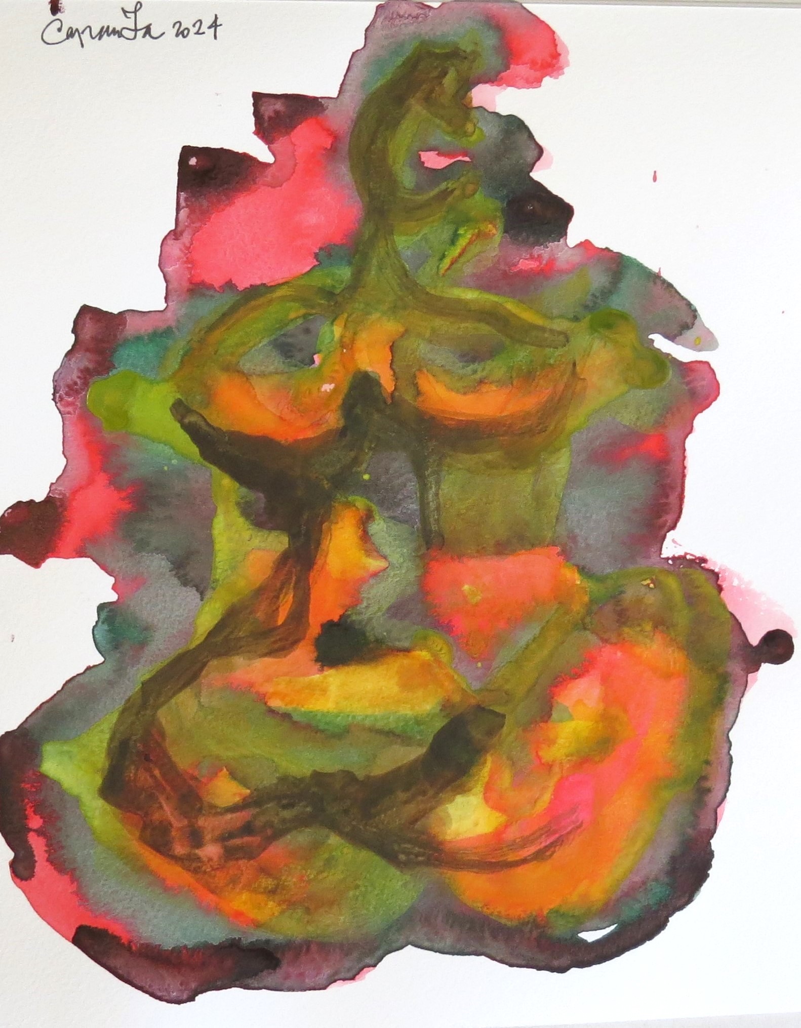 2024 The Buddha Woman XI, Watercolour on Canson, 320x240 mm 300g