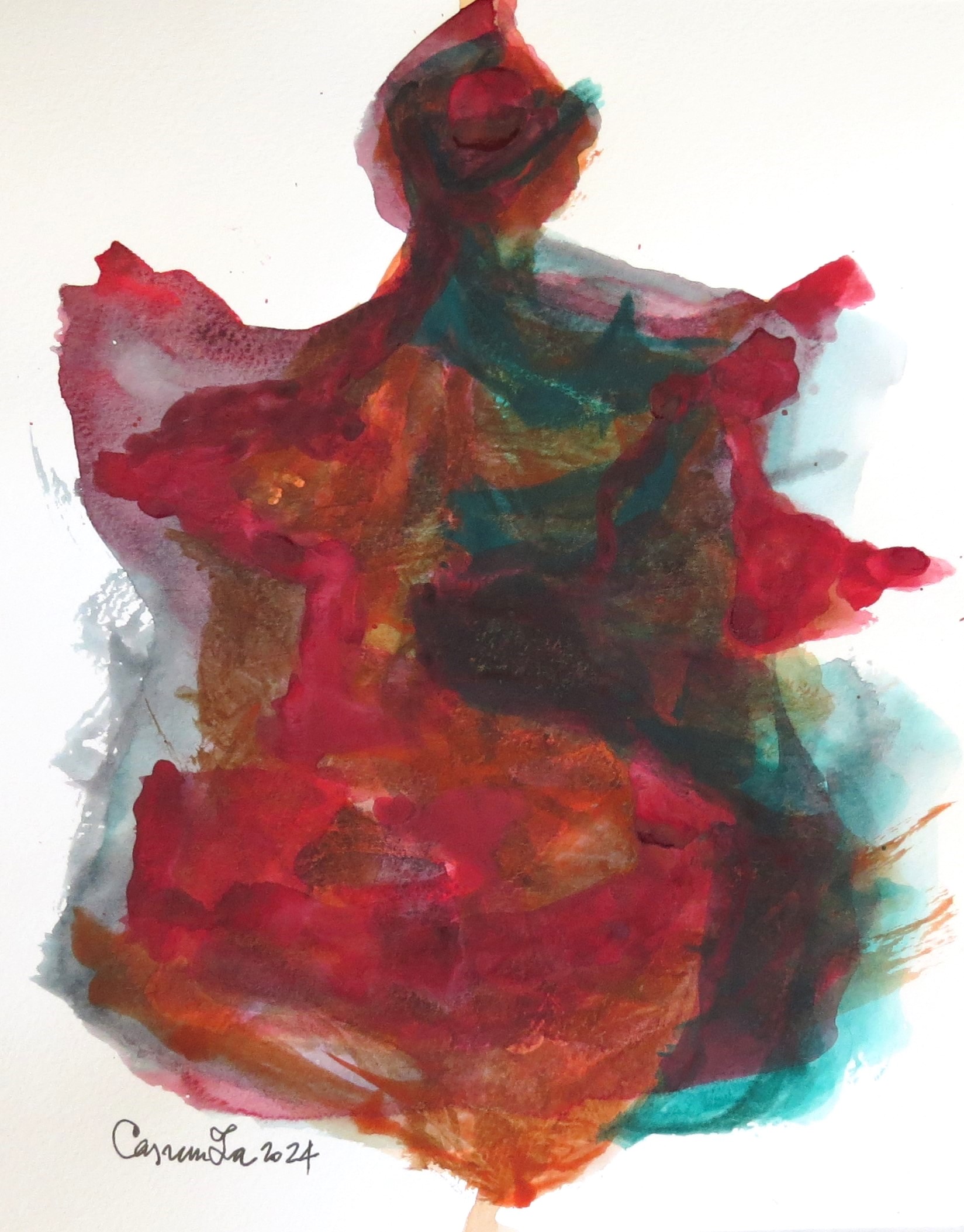 2024 The Buddha Woman XII, Watercolour on Canson, 320x240 mm 300g